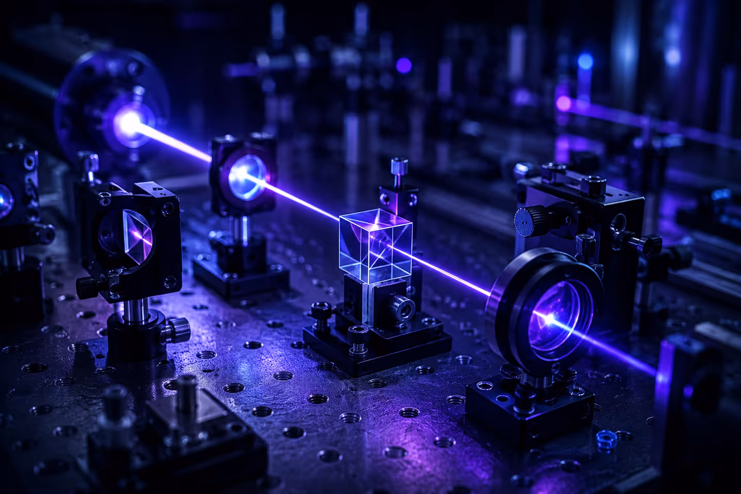 Système d’alignement optique de précision avec un faisceau laser visible